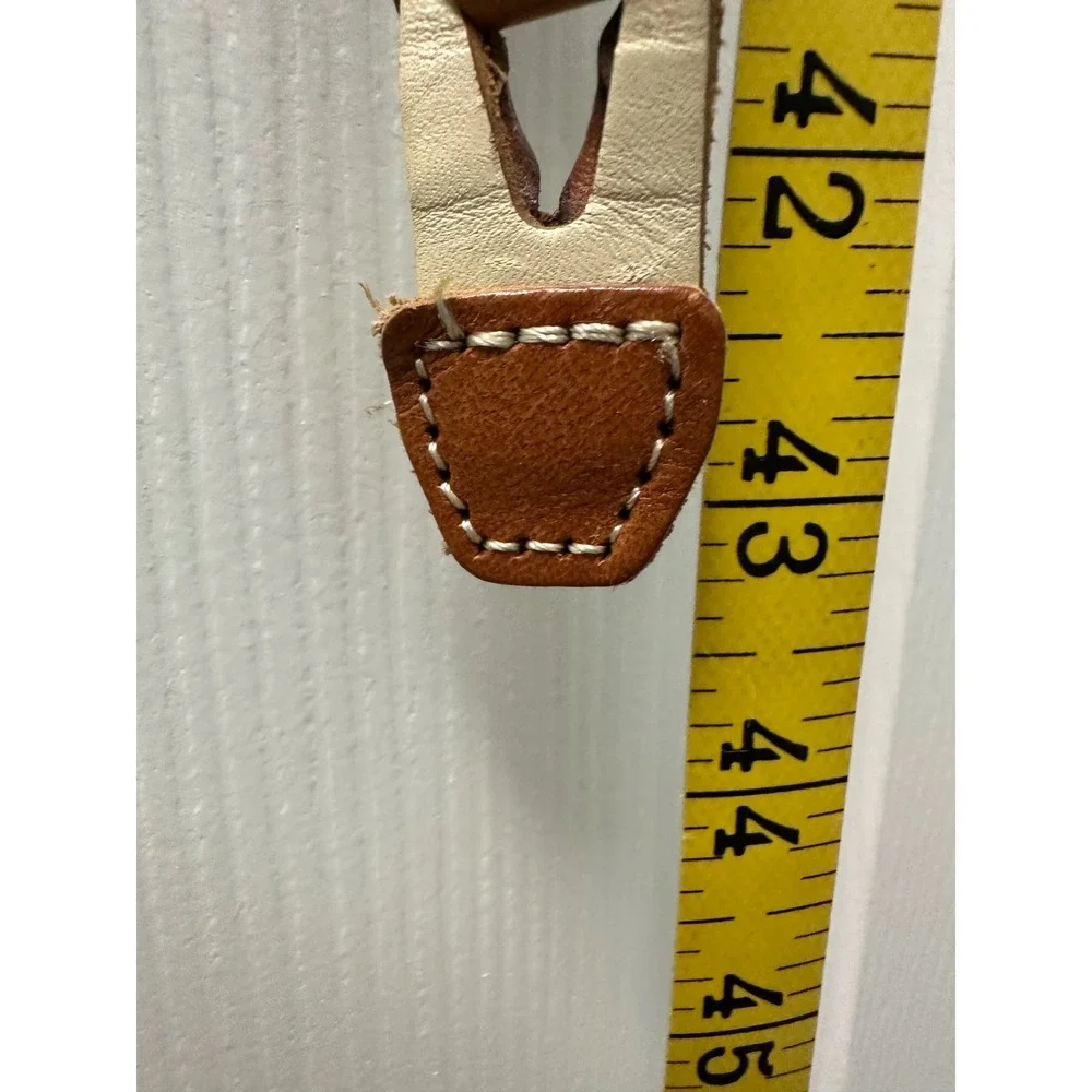 Fossil Womens Braided Leather Belt Multi-Tone Brown Tan Cream Size M BT3943702